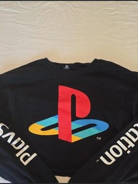 PlayStation Classic Logo Long Sleeve T-Shirt Black Large